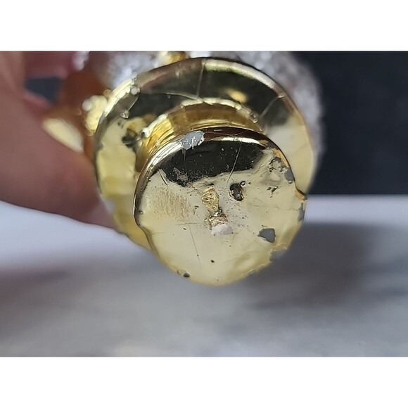 Snowman Shaped Candle Gold Hat And Scarf, READ Description - Picture 9 of 10